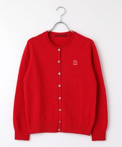 Mademoiselle NON NON / マドモアゼルノンノン カーディガン・ボレロ | ウールカシミヤ天竺8G クルーネックカーディガン