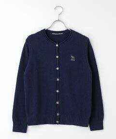 Mademoiselle NON NON / マドモアゼルノンノン カーディガン・ボレロ | ウールカシミヤ天竺8G クルーネックカーディガン