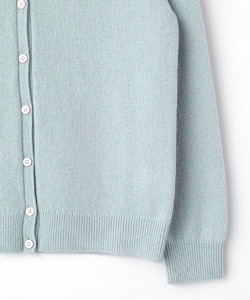 Mademoiselle NON NON / マドモアゼルノンノン カーディガン・ボレロ | ウールカシミヤ天竺8G クルーネックカーディガン | 詳細4