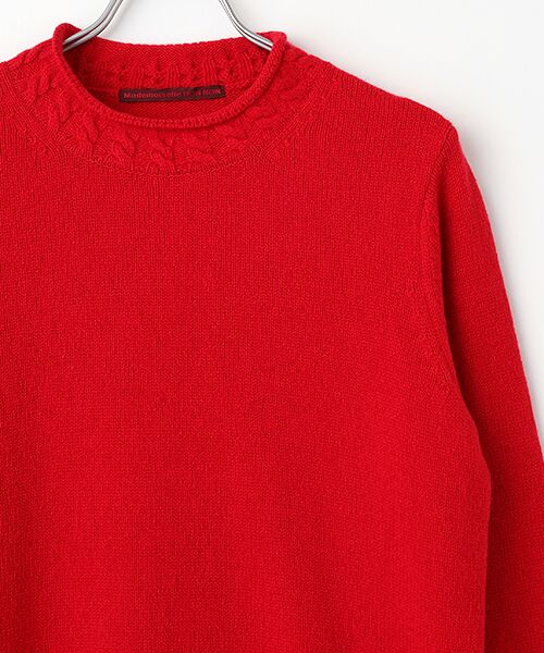 Mademoiselle NON NON / マドモアゼルノンノン ニット・セーター | ウールカシミヤ天竺8G ロールネックセーター | 詳細2