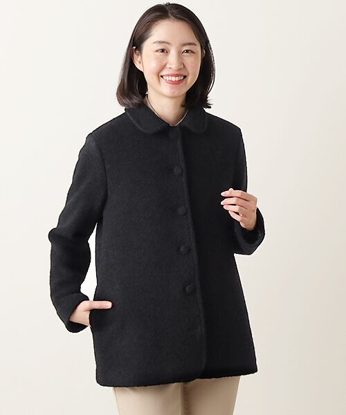 Mademoiselle NON NON / マドモアゼルノンノン ステンカラーコート | ブークレー天竺 ステンカラージャケット | 詳細6