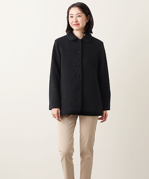 Mademoiselle NON NON / マドモアゼルノンノン ステンカラーコート | ブークレー天竺 ステンカラージャケット | 詳細10