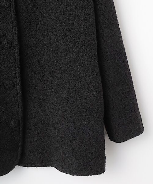 Mademoiselle NON NON / マドモアゼルノンノン ステンカラーコート | ブークレー天竺 ステンカラージャケット | 詳細3