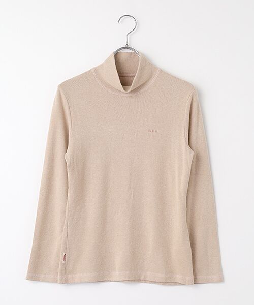 Mademoiselle NON NON/マドモアゼルノンノン ソリストヒート ハイネックカットソー スモークピンク L