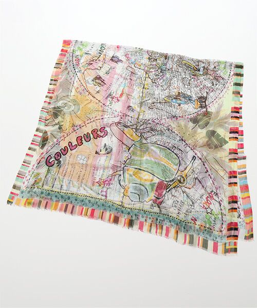 Mademoiselle NON NON / マドモアゼルノンノン マフラー・ショール・スヌード・ストール | <STORIATIPIC>ストリアティピック バス柄ストール | 詳細1