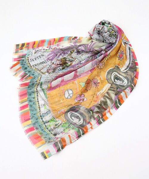 Mademoiselle NON NON / マドモアゼルノンノン マフラー・ショール・スヌード・ストール | <STORIATIPIC>ストリアティピック バス柄ストール | 詳細2