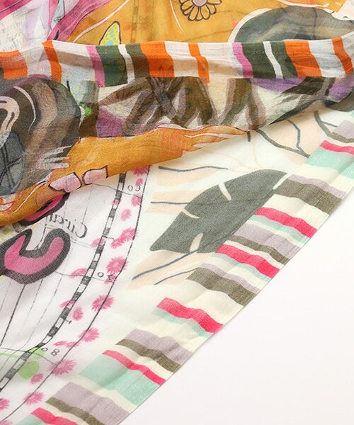 Mademoiselle NON NON / マドモアゼルノンノン マフラー・ショール・スヌード・ストール | <STORIATIPIC>ストリアティピック バス柄ストール | 詳細4