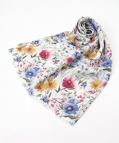 Mademoiselle NON NON / マドモアゼルノンノン マフラー・ショール・スヌード・ストール | フラワー柄ストール | 詳細1