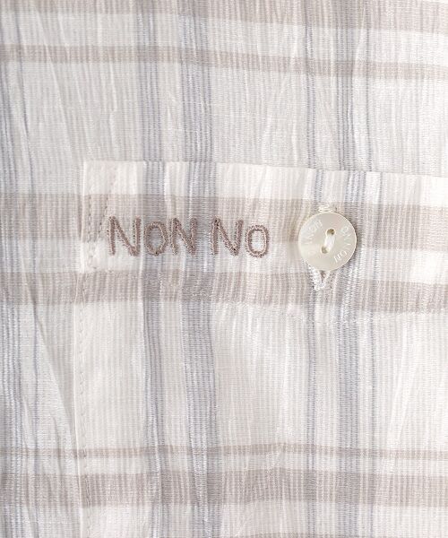 Mademoiselle NON NON / マドモアゼルノンノン シャツ・ブラウス | ストライプ＆チェックワッシャー クロップドオーバーシャツ | 詳細4