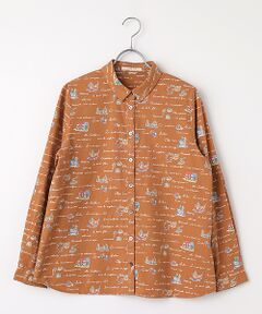 Mademoiselle NON NON / マドモアゼルノンノン シャツ・ブラウス | ピクチャーダイアリー柄プリントシャツ