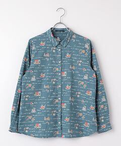 Mademoiselle NON NON / マドモアゼルノンノン シャツ・ブラウス | ピクチャーダイアリー柄プリントシャツ