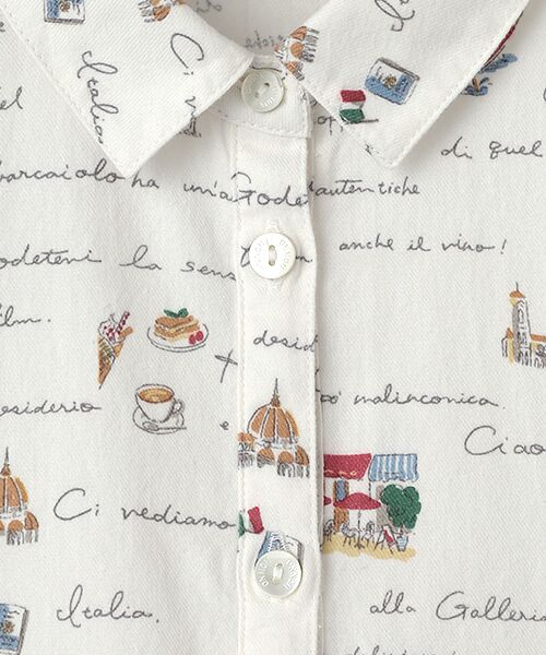 Mademoiselle NON NON / マドモアゼルノンノン シャツ・ブラウス | ピクチャーダイアリー柄プリントシャツ | 詳細1