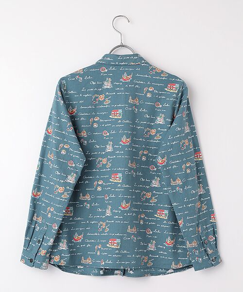 Mademoiselle NON NON / マドモアゼルノンノン シャツ・ブラウス | ピクチャーダイアリー柄プリントシャツ | 詳細3