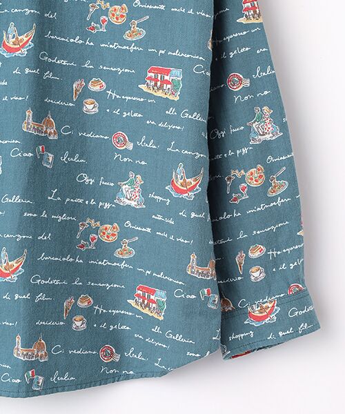 Mademoiselle NON NON / マドモアゼルノンノン シャツ・ブラウス | ピクチャーダイアリー柄プリントシャツ | 詳細5