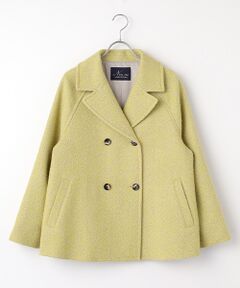 Mademoiselle NON NON / マドモアゼルノンノン ピーコート | リサイクルウールドビーツィードヘリンボン Pコート