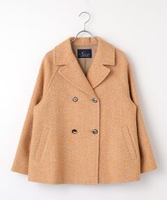 Mademoiselle NON NON / マドモアゼルノンノン ピーコート | リサイクルウールドビーツィードヘリンボン Pコート