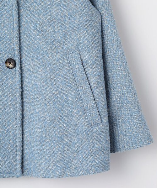 Mademoiselle NON NON / マドモアゼルノンノン ピーコート | リサイクルウールドビーツィードヘリンボン Pコート | 詳細3