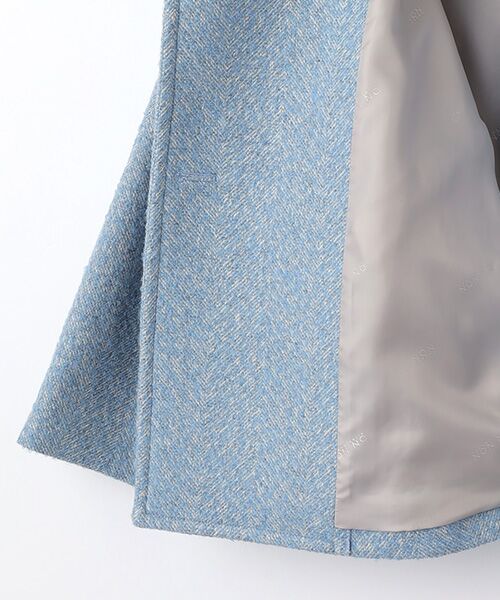 Mademoiselle NON NON / マドモアゼルノンノン ピーコート | リサイクルウールドビーツィードヘリンボン Pコート | 詳細4