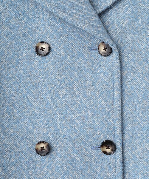 Mademoiselle NON NON / マドモアゼルノンノン ピーコート | リサイクルウールドビーツィードヘリンボン Pコート | 詳細5