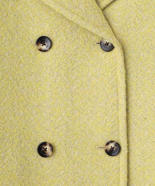 Mademoiselle NON NON / マドモアゼルノンノン ピーコート | リサイクルウールドビーツィードヘリンボン Pコート | 詳細6