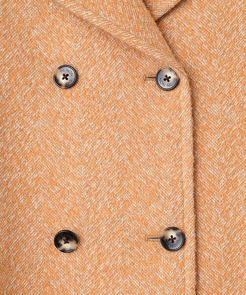 Mademoiselle NON NON / マドモアゼルノンノン ピーコート | リサイクルウールドビーツィードヘリンボン Pコート | 詳細7