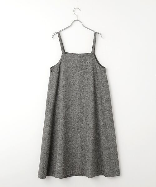 Mademoiselle NON NON / マドモアゼルノンノン ロング・マキシ丈ワンピース | ウールストレッチ杢ツィード ジャンパースカート | 詳細6