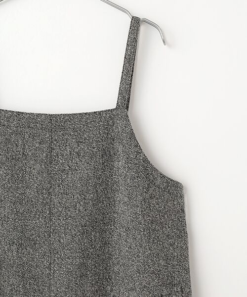 Mademoiselle NON NON / マドモアゼルノンノン ロング・マキシ丈ワンピース | ウールストレッチ杢ツィード ジャンパースカート | 詳細7