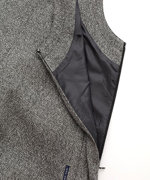 Mademoiselle NON NON / マドモアゼルノンノン ロング・マキシ丈ワンピース | ウールストレッチ杢ツィード ジャンパースカート | 詳細9