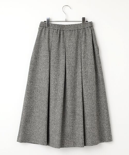 Mademoiselle NON NON / マドモアゼルノンノン ロング・マキシ丈スカート | ウールストレッチ杢ツィード Aラインスカート | 詳細1
