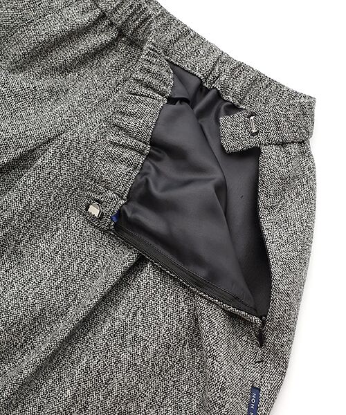 Mademoiselle NON NON / マドモアゼルノンノン ロング・マキシ丈スカート | ウールストレッチ杢ツィード Aラインスカート | 詳細4