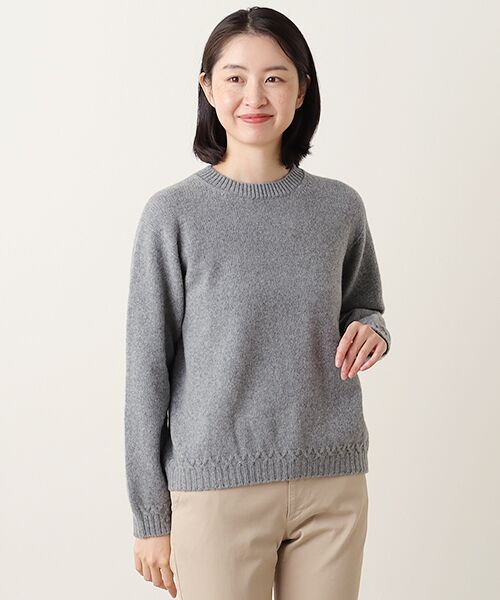 Mademoiselle NON NON / マドモアゼルノンノン ニット・セーター | ラムウール/カシミヤ7G ニットプルオーバー | 詳細8