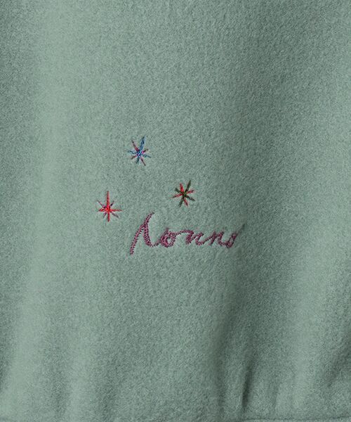 Mademoiselle NON NON / マドモアゼルノンノン その他トップス | トスカーナフリース 飛ビ柄刺繍入リトレーナー | 詳細3