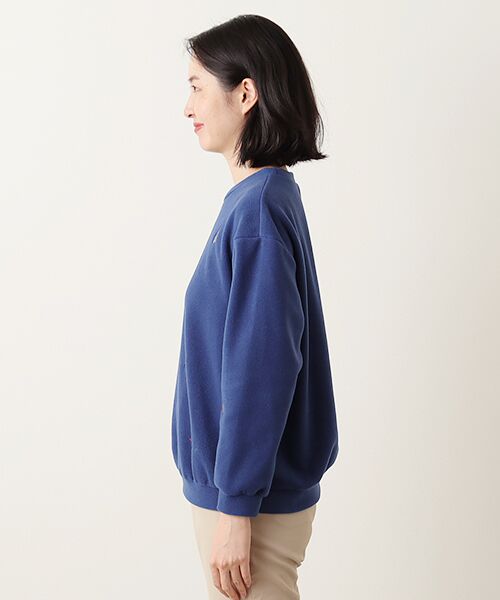 Mademoiselle NON NON / マドモアゼルノンノン その他トップス | トスカーナフリース 飛ビ柄刺繍入リトレーナー | 詳細9