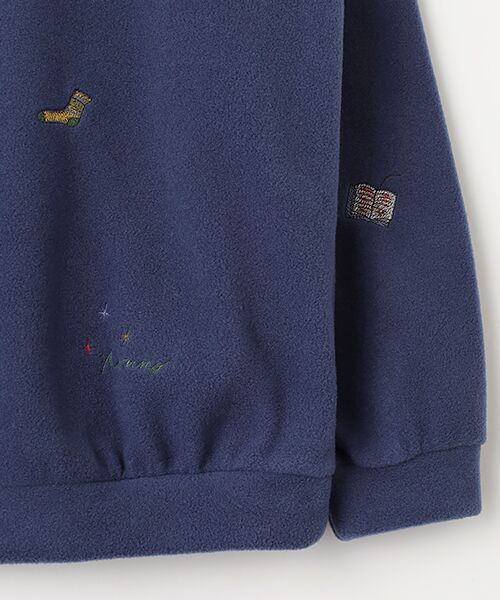 Mademoiselle NON NON / マドモアゼルノンノン その他トップス | トスカーナフリース 飛ビ柄刺繍入リトレーナー | 詳細4