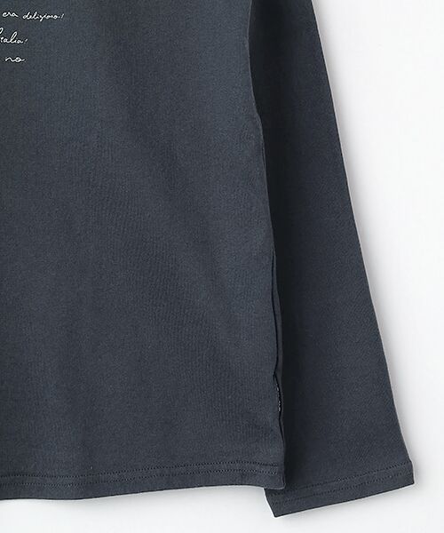 Mademoiselle NON NON / マドモアゼルノンノン Tシャツ | コーマ天竺 ピクチャーダイアリー柄プリントTシャツ | 詳細5