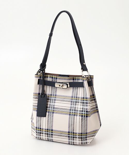 Mademoiselle NON NON / マドモアゼルノンノン ハンドバッグ | ＜MARCO MASI＞マルコマージ チェックレザーバッグ（アイボリーベース）