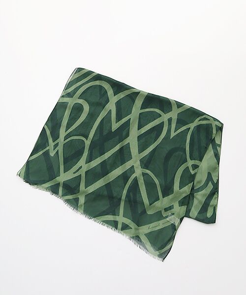 Mademoiselle NON NON / マドモアゼルノンノン マフラー・ショール・スヌード・ストール | <LARIOSETA>ラリオセタ レーヨンハートプリントストール | 詳細1