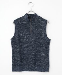 Mademoiselle NON NON / マドモアゼルノンノン ベスト | クォーターゲージWニット接結 ハイネックベスト