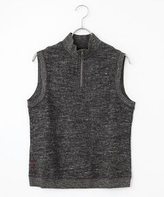 Mademoiselle NON NON / マドモアゼルノンノン ベスト | クォーターゲージWニット接結 ハイネックベスト