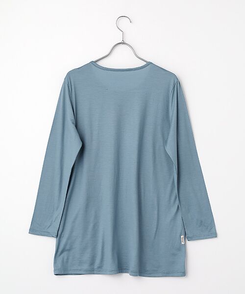 Mademoiselle NON NON / マドモアゼルノンノン カットソー | スーパーウォッシャブルウール先染天竺 Aラインチュニック | 詳細3