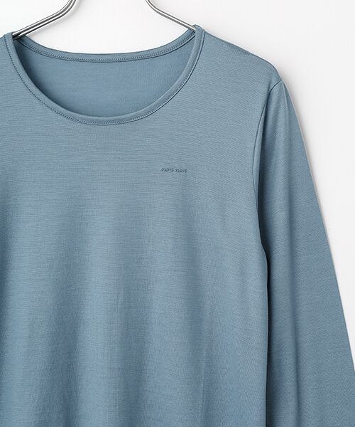 Mademoiselle NON NON / マドモアゼルノンノン カットソー | スーパーウォッシャブルウール先染天竺 Aラインチュニック | 詳細4