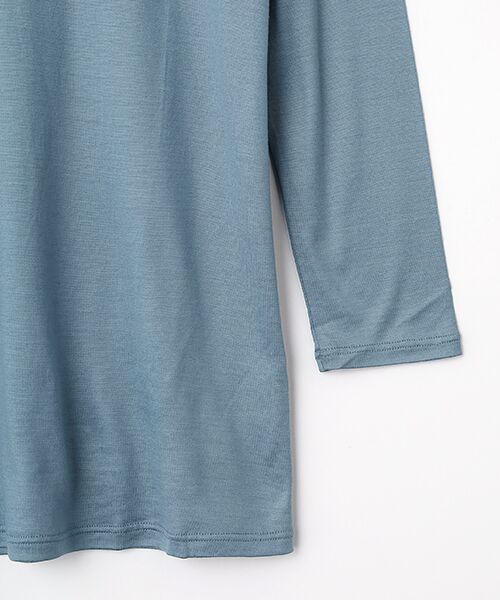 Mademoiselle NON NON / マドモアゼルノンノン カットソー | スーパーウォッシャブルウール先染天竺 Aラインチュニック | 詳細5