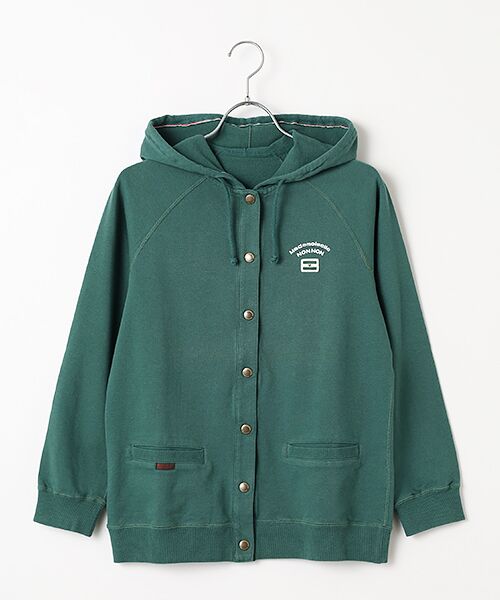 Mademoiselle NON NON / マドモアゼルノンノン パーカー | ハーフループミニ裏毛パーカー（グリーン）