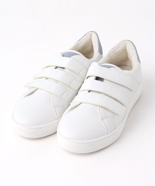 Mademoiselle NON NON / マドモアゼルノンノン スニーカー | <GIULIA P.>ジュリアP.  ベルクロスニーカー（シロ×ブルー）