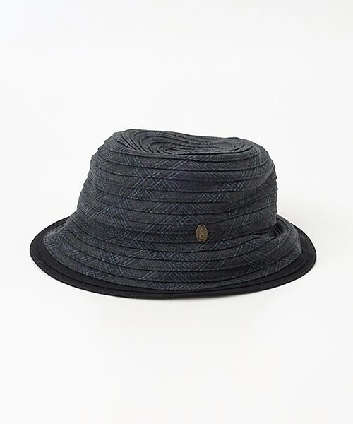 Mademoiselle NON NON / マドモアゼルノンノン ハット | ウールフランネルストレッチムジ&チェック ブレードクローシェ | 詳細1