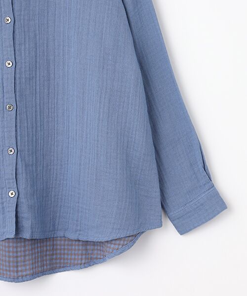 Mademoiselle NON NON / マドモアゼルノンノン シャツ・ブラウス | コットンリネンダブルガーゼワッシャー 長袖シャツ | 詳細5