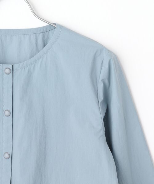 Mademoiselle NON NON / マドモアゼルノンノン ブルゾン | ナイロンタフタ撥水 ノーカラーブルゾン | 詳細4