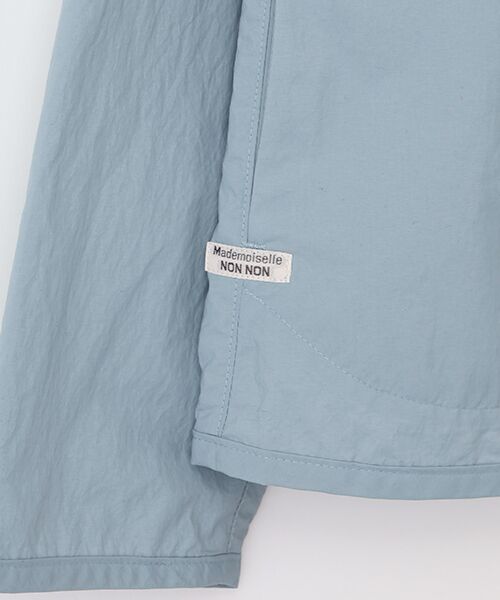 Mademoiselle NON NON / マドモアゼルノンノン ブルゾン | ナイロンタフタ撥水 ノーカラーブルゾン | 詳細7