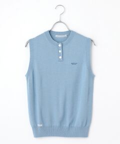 Mademoiselle NON NON / マドモアゼルノンノン ベスト | ウルトラファインウール ヘンリーネックニットベスト
