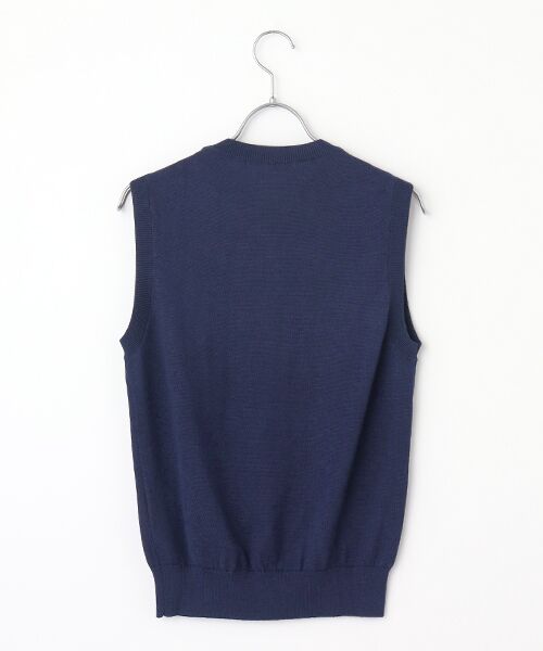 Mademoiselle NON NON / マドモアゼルノンノン ベスト | ウルトラファインウール ヘンリーネックニットベスト | 詳細6